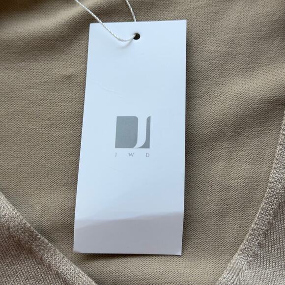 JWD V-NECK LONG SLEEVE RELAXED FIT PULLOVER SWEATER IN KHAKI NWT WOMEN'S LARGE - Picture 13 of 15